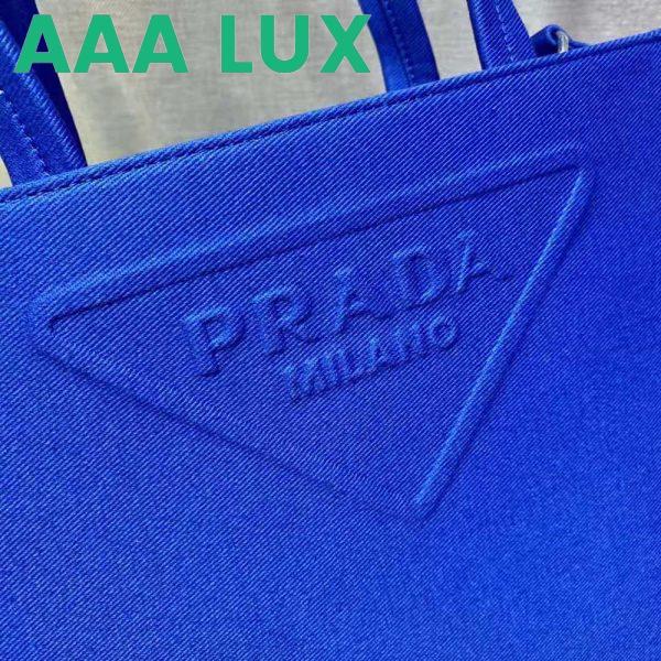 Replica Prada Women Drill Tote Handles Bag-Blue 9