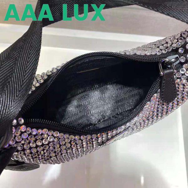 Replica Prada Women Duchesse and Crystal Mini-Bag-Black 9