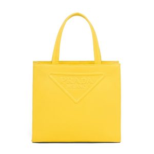 Replica Prada Women Drill Tote Handles Bag-Yellow 2