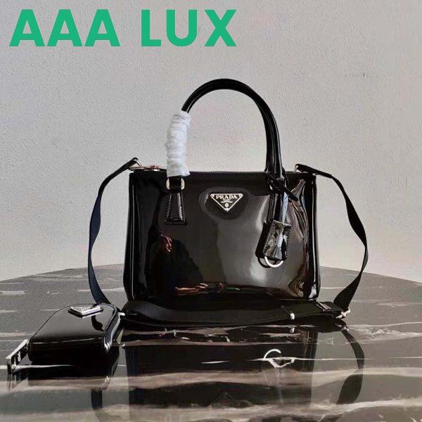 Replica Prada Women Galleria Brushed Leather Small Bag-Black 3