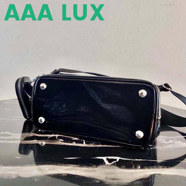 Replica Prada Women Galleria Brushed Leather Small Bag-Black 5