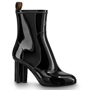 Replica Louis Vuitton LV Women Silhouette Ankle Boot Monogram Canvas-Black