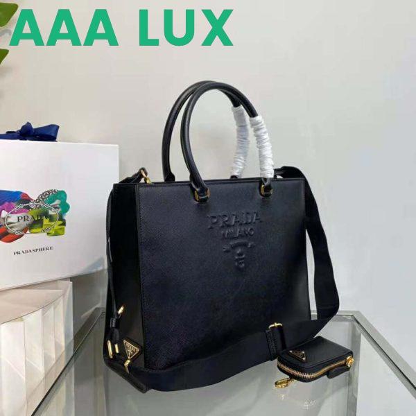 Replica Prada Women Large Saffiano Leather Handbag-Black 6