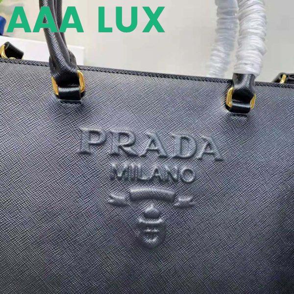 Replica Prada Women Large Saffiano Leather Handbag-Black 11