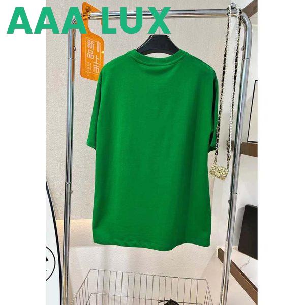 Replica Gucci GG Men Adidas x Gucci Cotton Jersey T-Shirt Green Jersey Crewneck Oversize Fit 6
