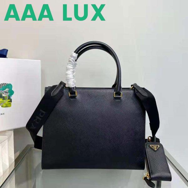 Replica Prada Women Medium Saffiano Leather Handbag-Black 4