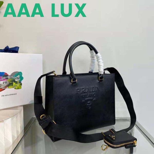 Replica Prada Women Medium Saffiano Leather Handbag-Black 6
