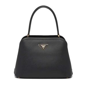 Replica Prada Women Medium Saffiano Leather Prada Matinee Bag-Black 2