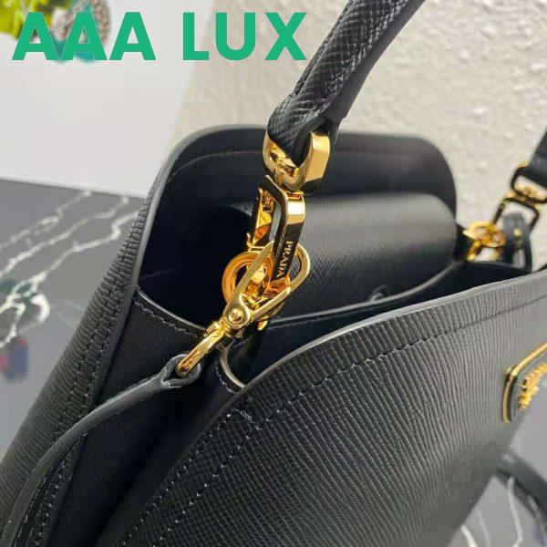 Replica Prada Women Medium Saffiano Leather Prada Matinee Bag-Black 9