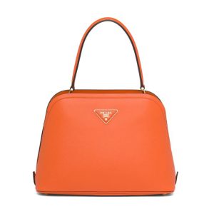 Replica Prada Women Medium Saffiano Leather Prada Matinee Bag-Orange