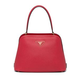 Replica Prada Women Medium Saffiano Leather Prada Matinee Bag-Red 2