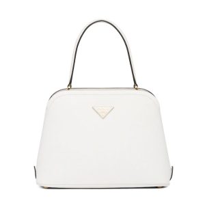 Replica Prada Women Medium Saffiano Leather Prada Matinee Bag-White 2