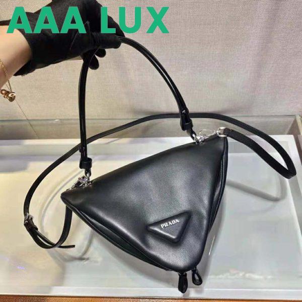 Replica Prada Women Padded Nappa Leather Handbag-Black 6