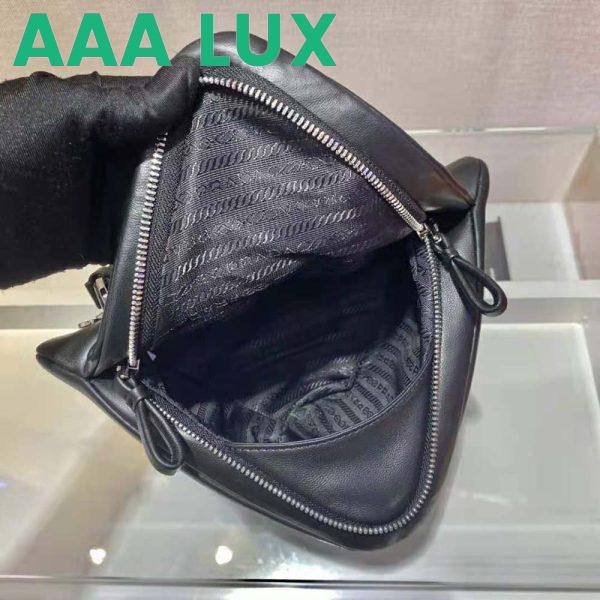 Replica Prada Women Padded Nappa Leather Handbag-Black 9