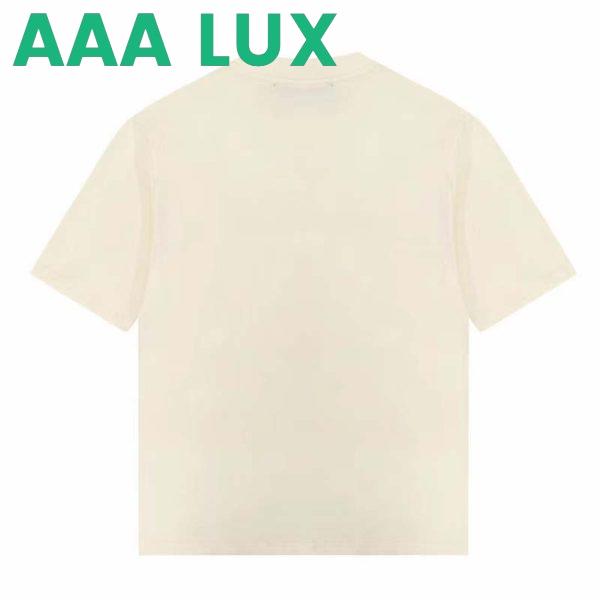 Replica Gucci GG Women Gucci Boutique Print Oversize T-Shirt White Cotton Jersey Crewneck 4