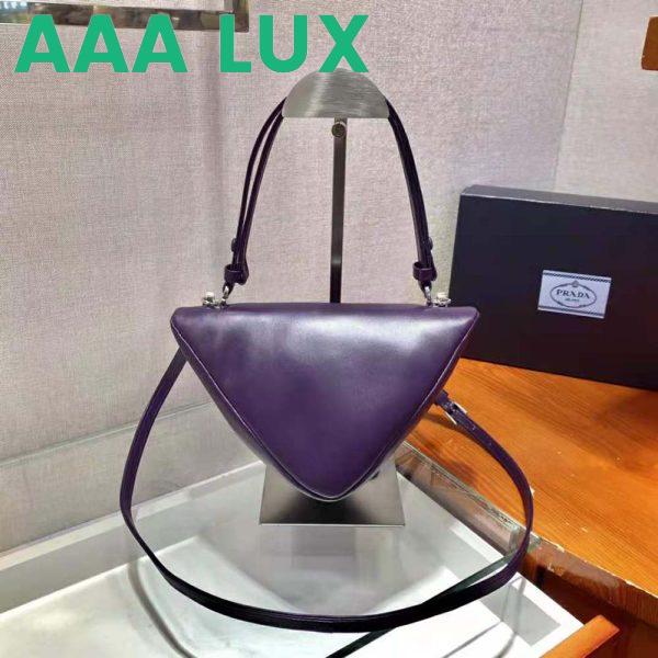Replica Prada Women Padded Nappa Leather Handbag-Purple 5