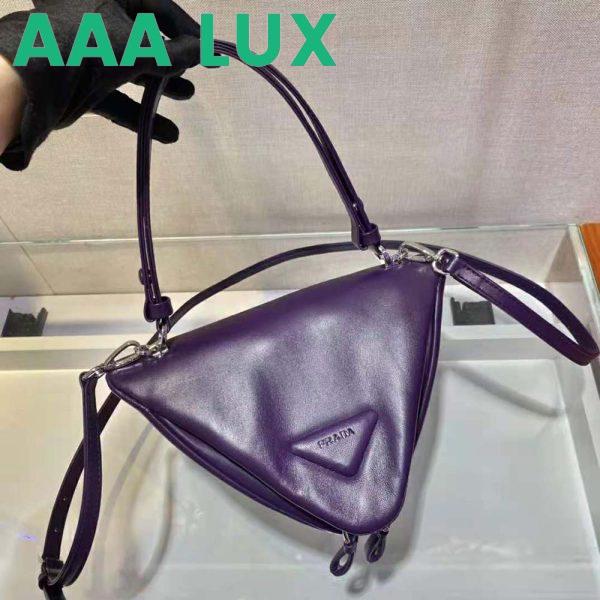 Replica Prada Women Padded Nappa Leather Handbag-Purple 6