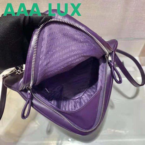 Replica Prada Women Padded Nappa Leather Handbag-Purple 8