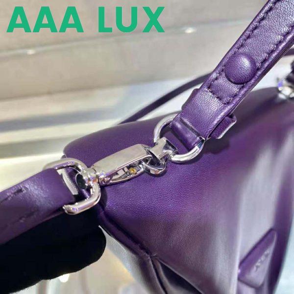 Replica Prada Women Padded Nappa Leather Handbag-Purple 9