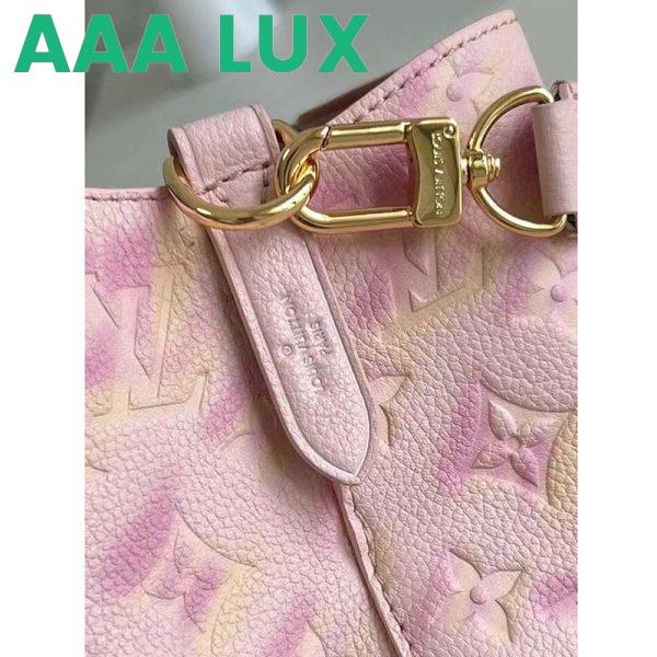 Replica Louis Vuitton LV Women NéoNoé Bucket Bag Pink Sprayed Embossed Grained Cowhide 10