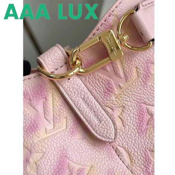 Replica Louis Vuitton LV Women NéoNoé Bucket Bag Pink Sprayed Embossed Grained Cowhide 11