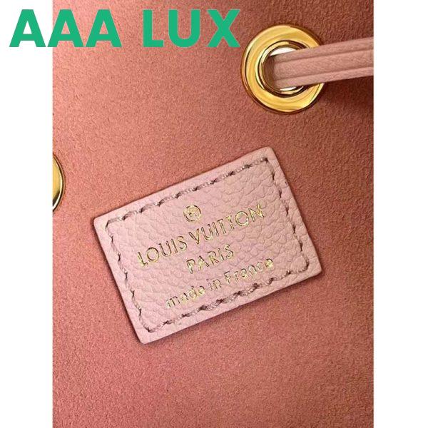 Replica Louis Vuitton LV Women NéoNoé Bucket Bag Pink Sprayed Embossed Grained Cowhide 12