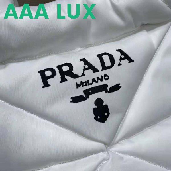 Replica Prada Women Padded Re-Nylon Tote Bag-White 7
