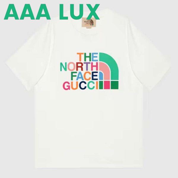 Replica Gucci GG Women The North Face x Gucci T-Shirt Cotton Jersey Crewneck Oversize Fit