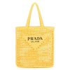 Replica Prada Women Raffia Tote Bag-White 7