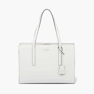 Replica Prada Women Re-Edition 1995 Brushed-Leather Medium Handbag-White