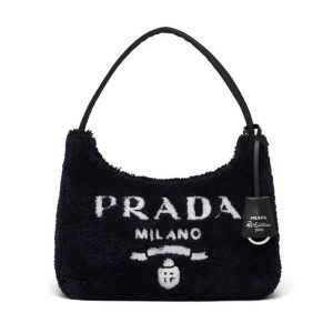 Replica Prada Women Re-Edition 2000 Terry Mini-Bag-Black 2