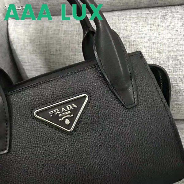 Replica Prada Women Saffiano Leather Prada Kristen Handbag-Black 10
