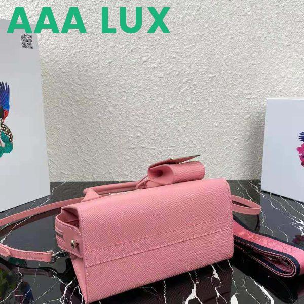 Replica Prada Women Saffiano Leather Prada Monochrome Bag-Pink 6