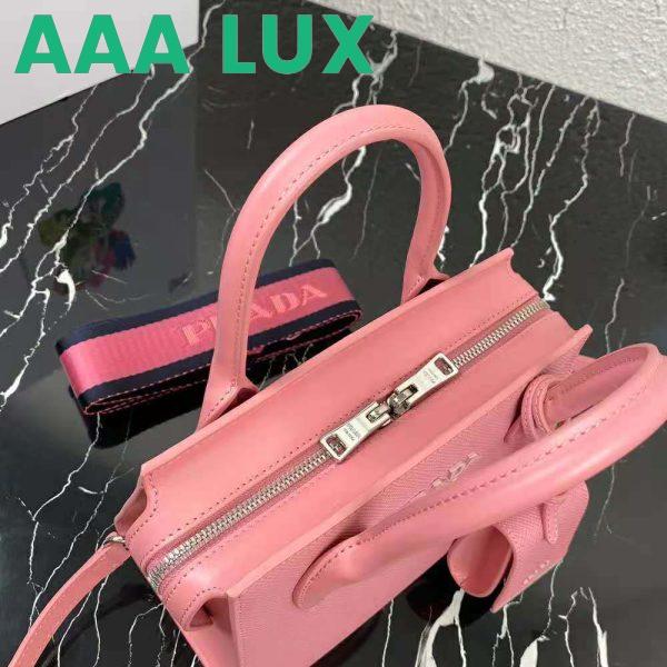 Replica Prada Women Saffiano Leather Prada Monochrome Bag-Pink 7