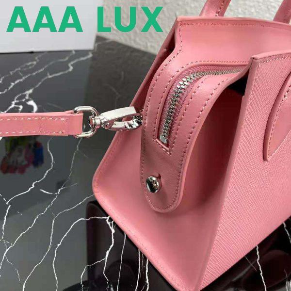 Replica Prada Women Saffiano Leather Prada Monochrome Bag-Pink 9