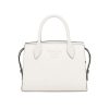 Replica Prada Women Saffiano Leather Prada Monochrome Bag-White