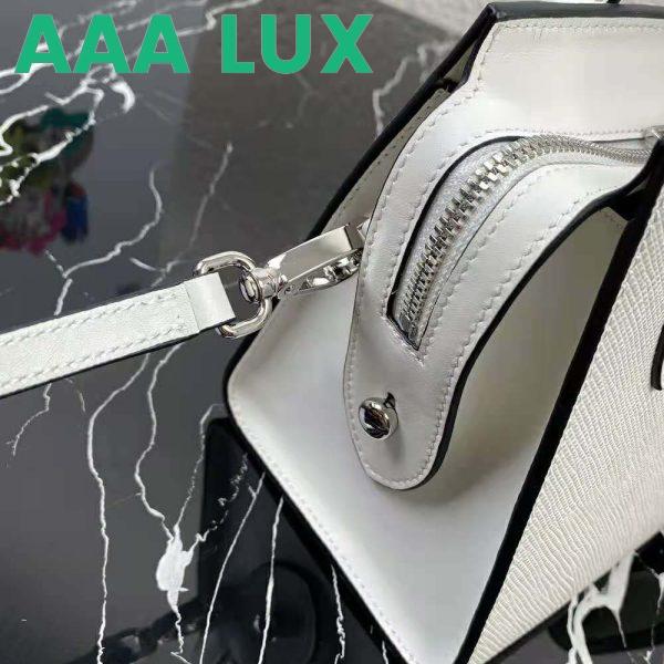 Replica Prada Women Saffiano Leather Prada Monochrome Bag-White 9