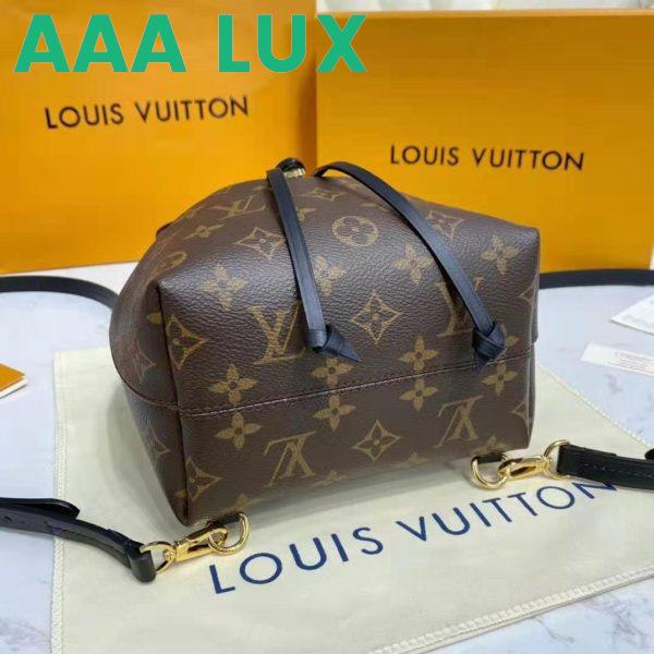 Replica Louis Vuitton LV Unisex Montsouris BB Backpack Black Monogram Coated Canvas Cowhide Leather 9