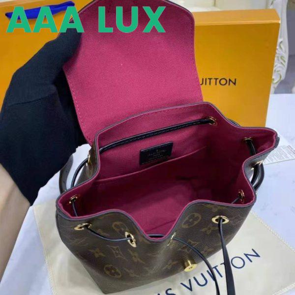 Replica Louis Vuitton LV Unisex Montsouris BB Backpack Black Monogram Coated Canvas Cowhide Leather 11
