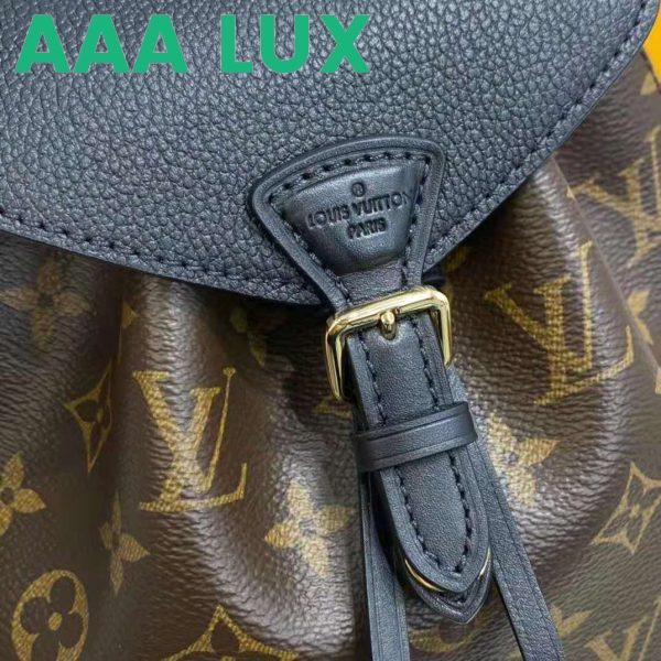Replica Louis Vuitton LV Unisex Montsouris BB Backpack Black Monogram Coated Canvas Cowhide Leather 12