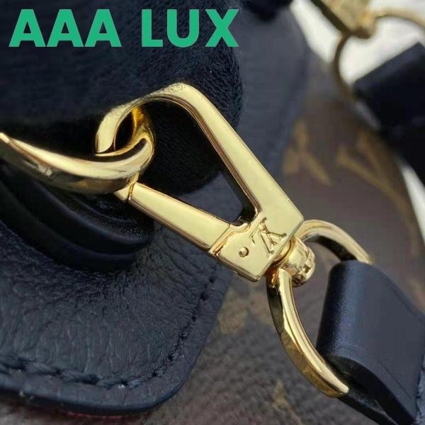 Replica Louis Vuitton LV Unisex Montsouris BB Backpack Black Monogram Coated Canvas Cowhide Leather 15