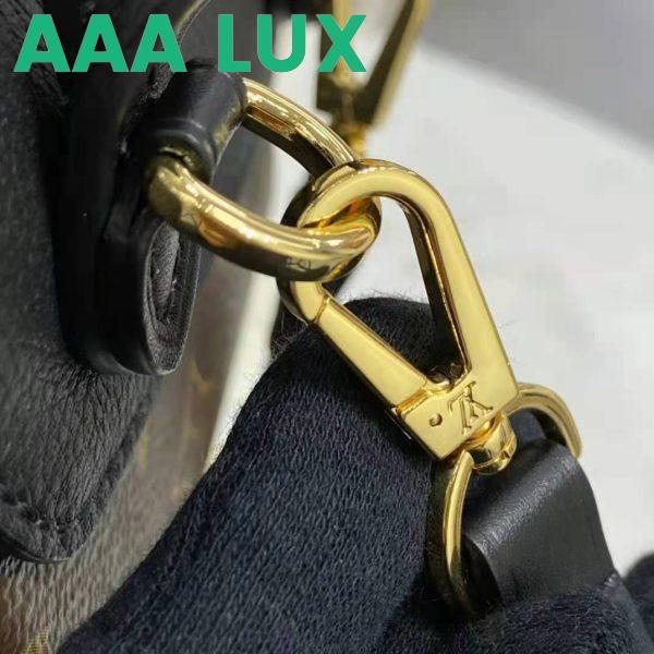 Replica Louis Vuitton LV Unisex Montsouris BB Backpack Black Monogram Coated Canvas Cowhide Leather 16