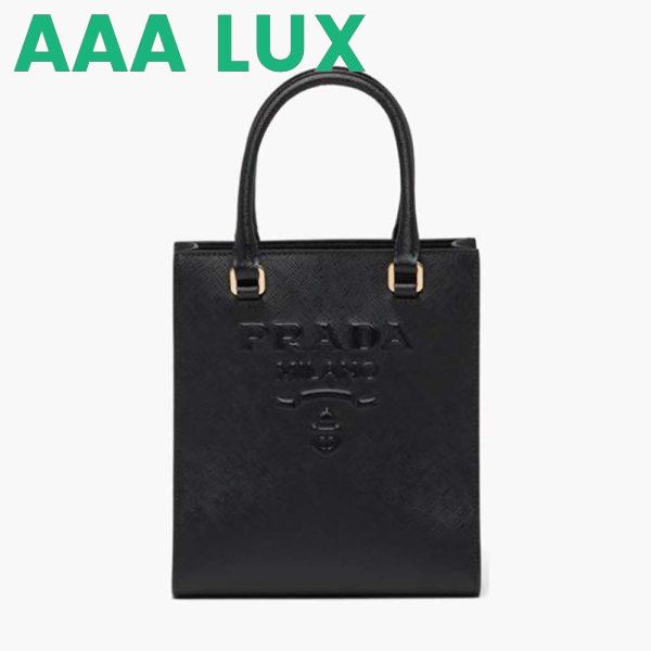 Replica Prada Women Small Saffiano Leather Handbag-Black 2
