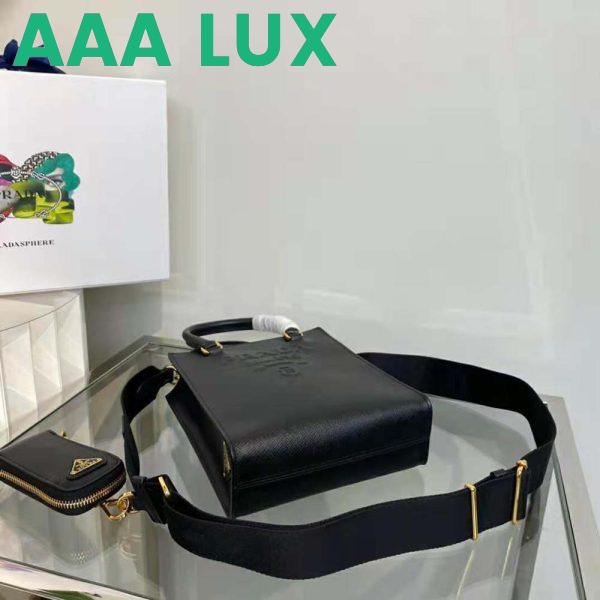 Replica Prada Women Small Saffiano Leather Handbag-Black 7