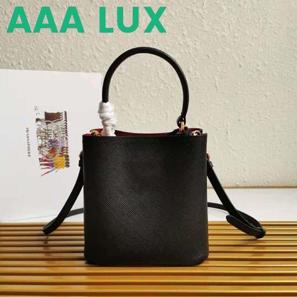 Replica Prada Women Small Saffiano Leather Prada Panier Bag-Black 4