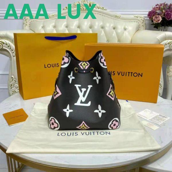 Replica Louis Vuitton LV Women NéoNoé MM Bucket Bag Black Monogram Coated Canvas 6