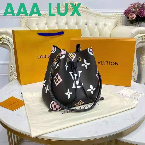 Replica Louis Vuitton LV Women NéoNoé MM Bucket Bag Black Monogram Coated Canvas 7