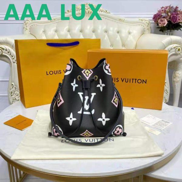Replica Louis Vuitton LV Women NéoNoé MM Bucket Bag Black Monogram Coated Canvas 8