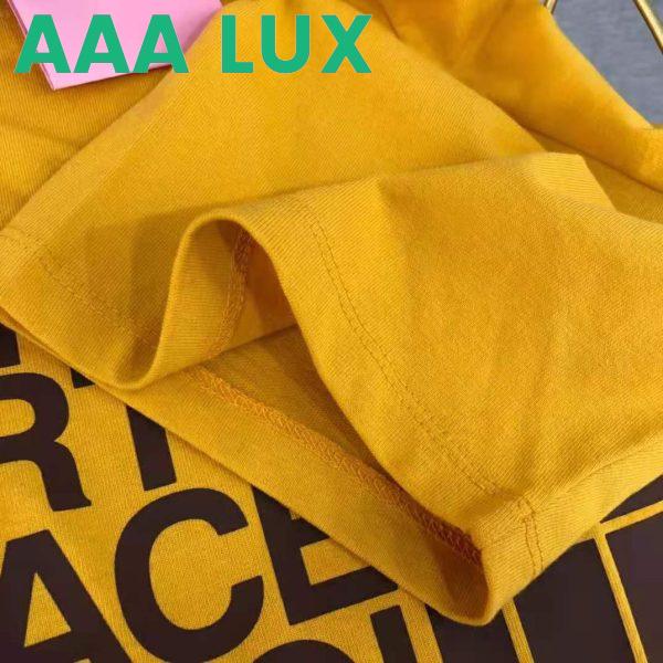 Replica Gucci Men The North Face x Gucci Oversize T-Shirt Cotton Jersey Crewneck-Yellow 9
