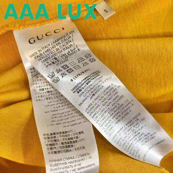 Replica Gucci Men The North Face x Gucci Oversize T-Shirt Cotton Jersey Crewneck-Yellow 11